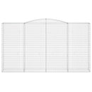 buet gabionkurv 400x50x220/240 cm galvaniseret jern