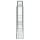 buet gabionkurv 400x50x220/240 cm galvaniseret jern