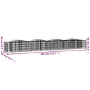 buet gabion-højbed 400x50x50 cm galvaniseret jern