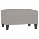 3-personers sofa med fodskammel 210 cm stof Lysegrå