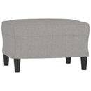 sofastol med fodskammel 60 cm stof lysegrå