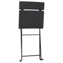 foldbare bistrostole 4 stk. polyrattan og stål sort