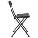 foldbare bistrostole 4 stk. polyrattan og stål sort