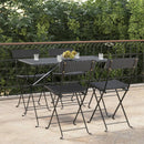 foldbare bistrostole 4 stk. polyrattan og stål sort