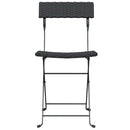 foldbare bistrostole 6 stk. polyrattan og stål sort