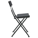 foldbare bistrostole 6 stk. polyrattan og stål sort