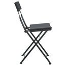 foldbare bistrostole 8 stk. polyrattan og stål sort