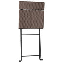 foldbare bistrostole 6 stk. polyrattan og stål brun
