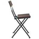 foldbare bistrostole 8 stk. polyrattan og stål brun