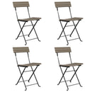 foldbare bistrostole 4 stk. polyrattan og stål grå