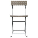 foldbare bistrostole 4 stk. polyrattan og stål grå