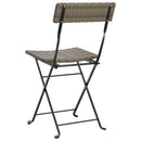foldbare bistrostole 4 stk. polyrattan og stål grå