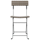foldbare bistrostole 6 stk. polyrattan og stål grå