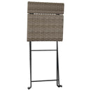 foldbare bistrostole 6 stk. polyrattan og stål grå