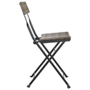 foldbare bistrostole 6 stk. polyrattan og stål grå
