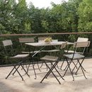 foldbare bistrostole 6 stk. polyrattan og stål grå