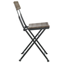foldbare bistrostole 8 stk. polyrattan og stål grå