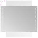 badeværelsesspejl med LED-lys 50x70 cm