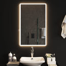 badeværelsesspejl med LED-lys 50x80 cm