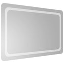 badeværelsesspejl med LED-lys 60x90 cm