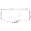 sofabord 80x50x36 cm konstrueret træ sort