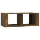 sofabord 100x50x36 cm konstrueret træ røget egetræsfarve