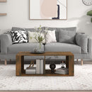 sofabord 100x50x36 cm konstrueret træ røget egetræsfarve