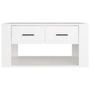 sofabord 80x50x40 cm konstrueret træ hvid