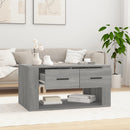 sofabord 80x50x40 cm konstrueret træ grå sonoma-eg