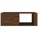 sofabord 100x50,5x35 cm konstrueret træ brun egetræsfarve