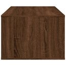 sofabord 100x50,5x35 cm konstrueret træ brun egetræsfarve