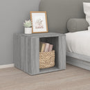 sengebord 41x40x36 cm konstrueret træ grå sonoma-eg