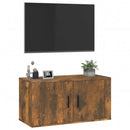 væghængt tv-skab 80x34,5x40 cm røget egetræ