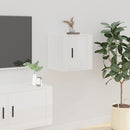 væghængte tv-skabe 2 stk. 40x34,5x40 cm hvid højglans