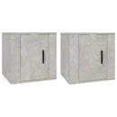 væghængte tv-skabe 2 stk. 40x34,5x40 cm betongrå