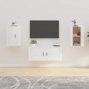 væghængte tv-skabe 2 stk. 40x34,5x60 cm hvid højglans