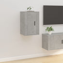 væghængte tv-skabe 2 stk. 40x34,5x60 cm betongrå