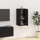 væghængt tv-skab 40x34,5x80 cm sort