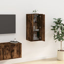 væghængt tv-skab 40x34,5x80 cm røget egetræ