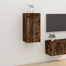 væghængt tv-skab 40x34,5x80 cm røget egetræ