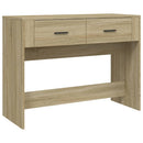 konsolbord 100x39x75 cm konstrueret træ sonoma-eg