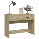 konsolbord 100x39x75 cm konstrueret træ sonoma-eg