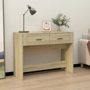 konsolbord 100x39x75 cm konstrueret træ sonoma-eg