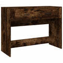 konsolbord 100x39x75 cm konstrueret træ røget egetræsfarve