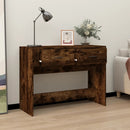 konsolbord 100x39x75 cm konstrueret træ røget egetræsfarve