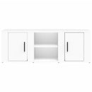 tv-bord 100x31,5x35 cm konstrueret træ hvid