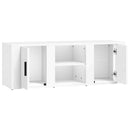 tv-bord 100x31,5x35 cm konstrueret træ hvid