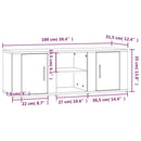 tv-bord 100x31,5x35 cm konstrueret træ hvid