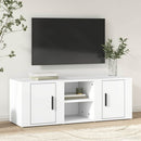 tv-bord 100x31,5x35 cm konstrueret træ hvid