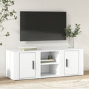 tv-bord 100x31,5x35 cm konstrueret træ hvid